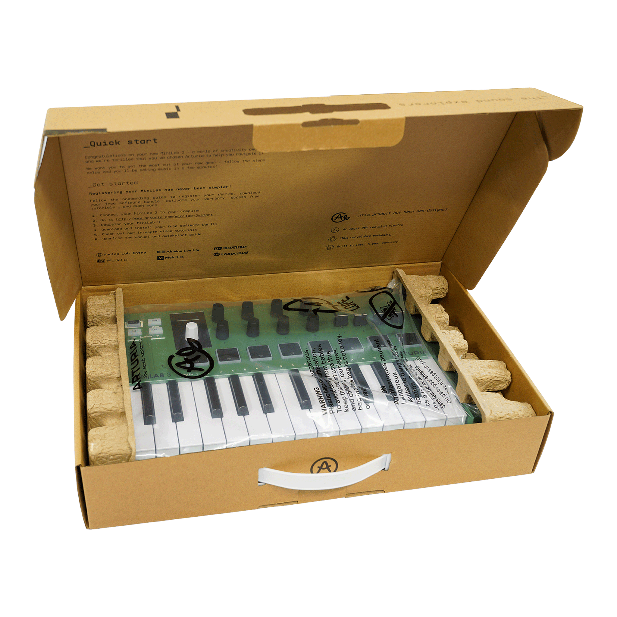 Arturia　コンパクトなオールインワンMIDIコントローラー　【MINILAB 3 MINT】