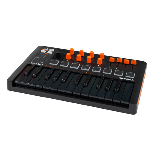 Arturia　コンパクトなオールインワンMIDIコントローラー　【MINILAB 3 ORANGE】
