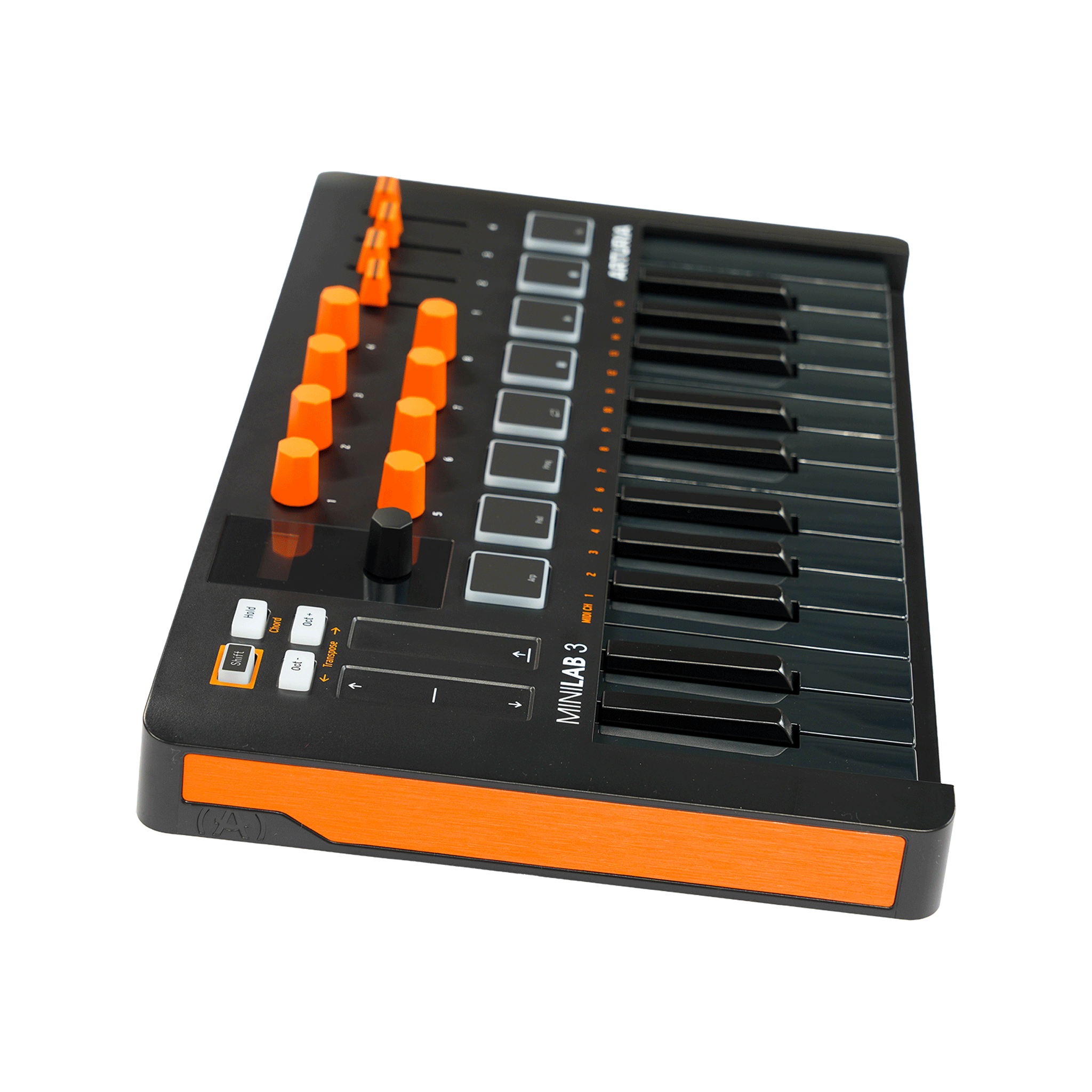 Arturia　コンパクトなオールインワンMIDIコントローラー　【MINILAB 3 ORANGE】