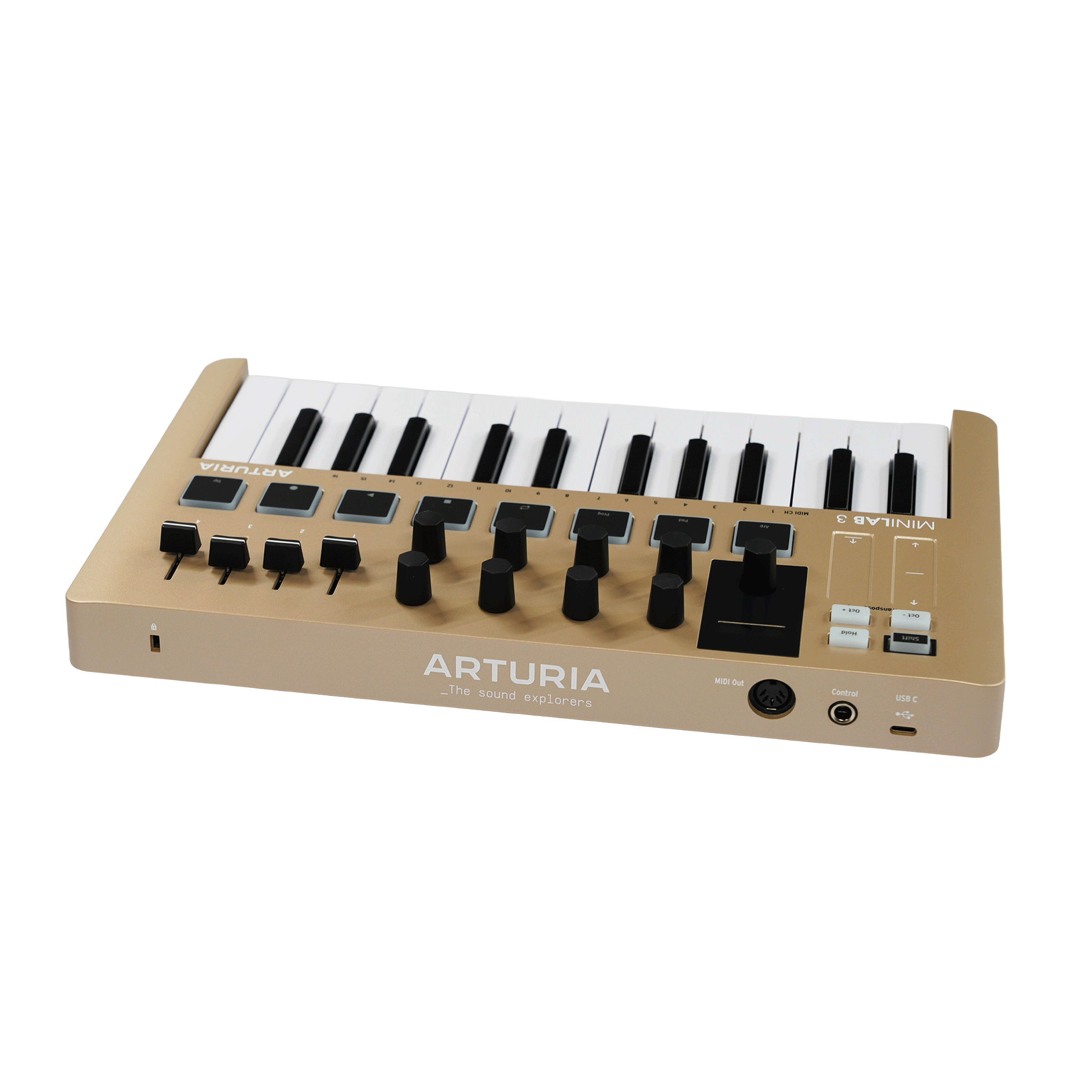 Arturia　コンパクトなオールインワンMIDIコントローラー　【MINILAB 3 CHAMPAGNE】