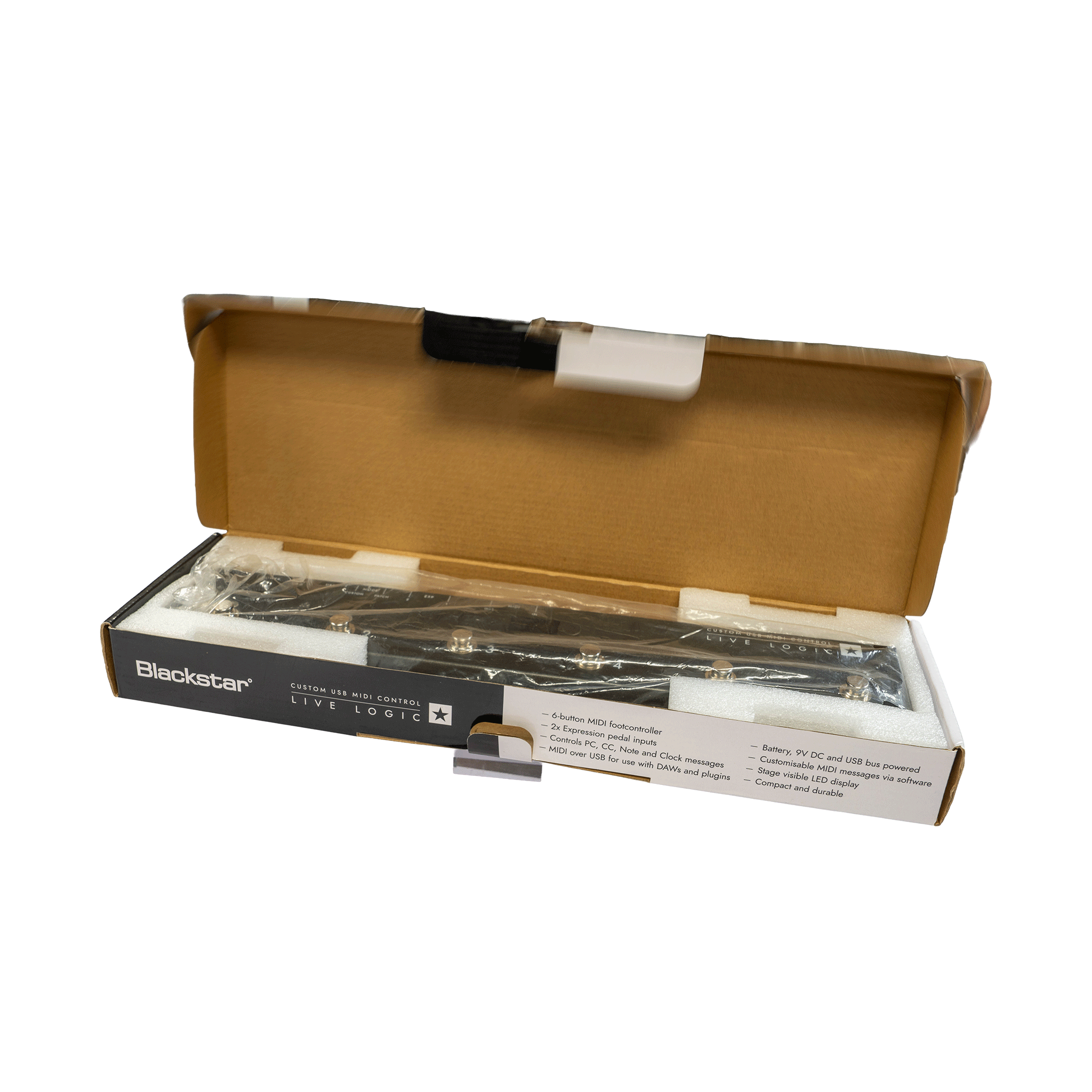 Blackstar あらゆるシチュエーションで活躍するMIDIフットコントローラー【 LIVE LOGIC USB MIDI CONTROLLER】