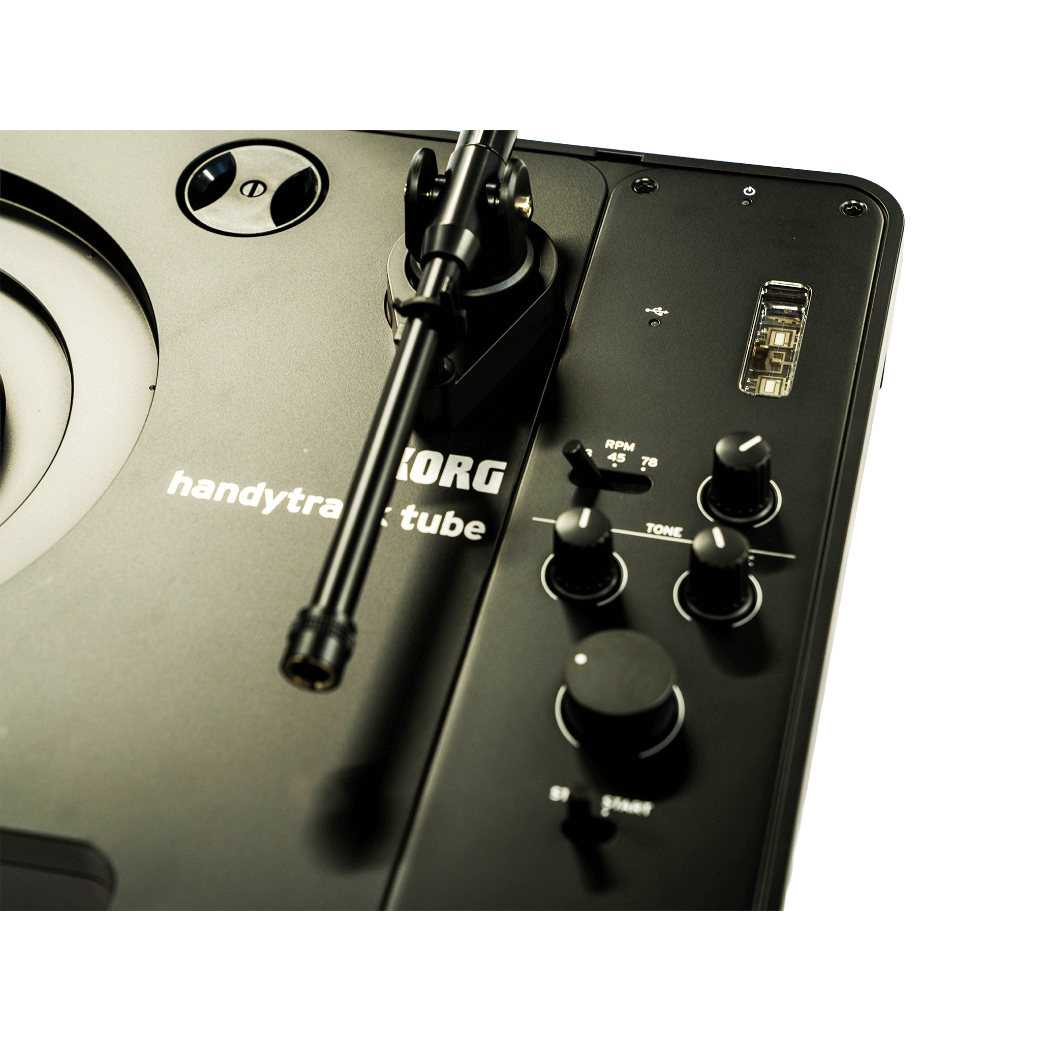 KORG 次世代真空管「Nutube」を搭載したレコード・プレーヤー【HNDYTRX TUBE】