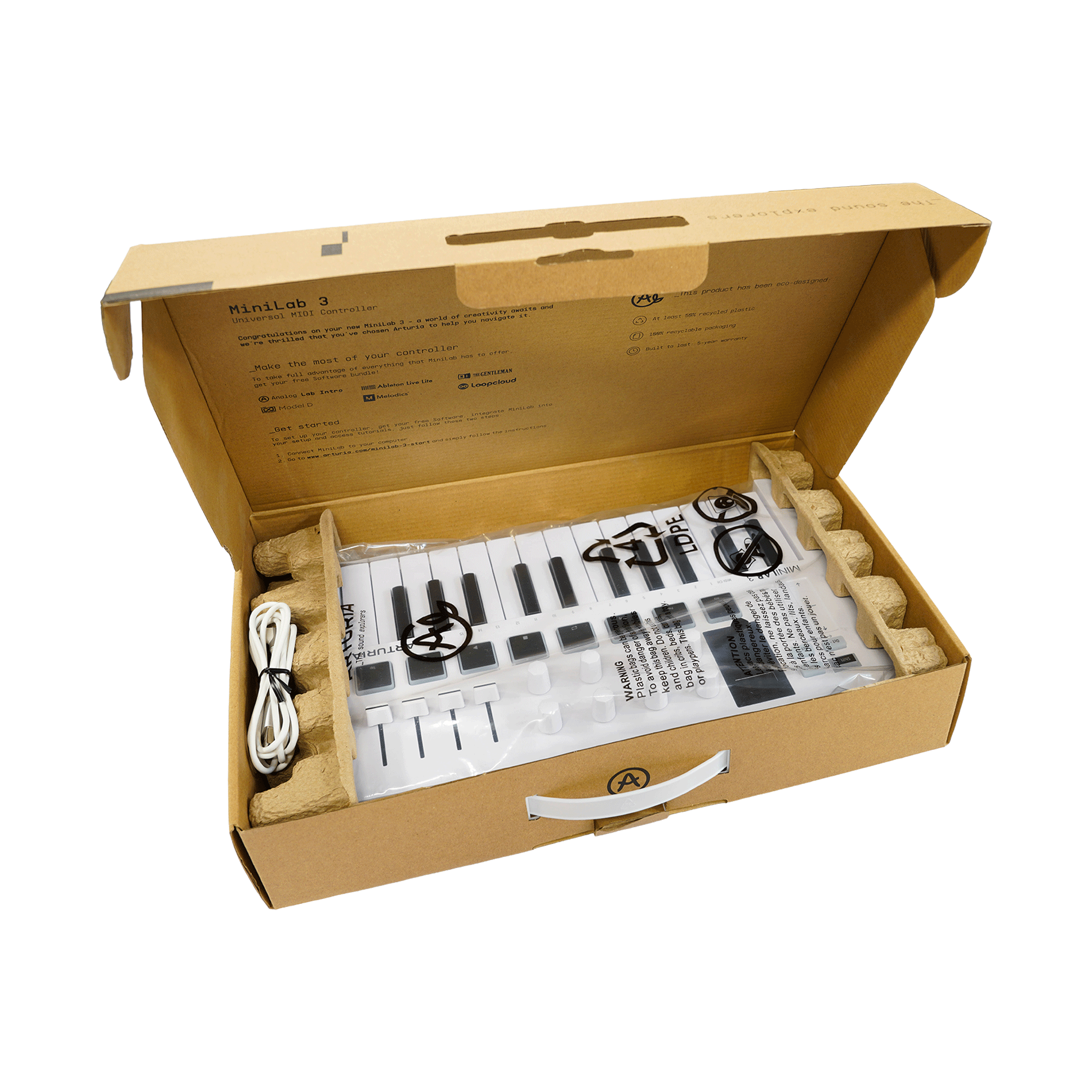 ARTURIA コンパクトなオールインワンMIDIコントローラー　【MINILAB 3】