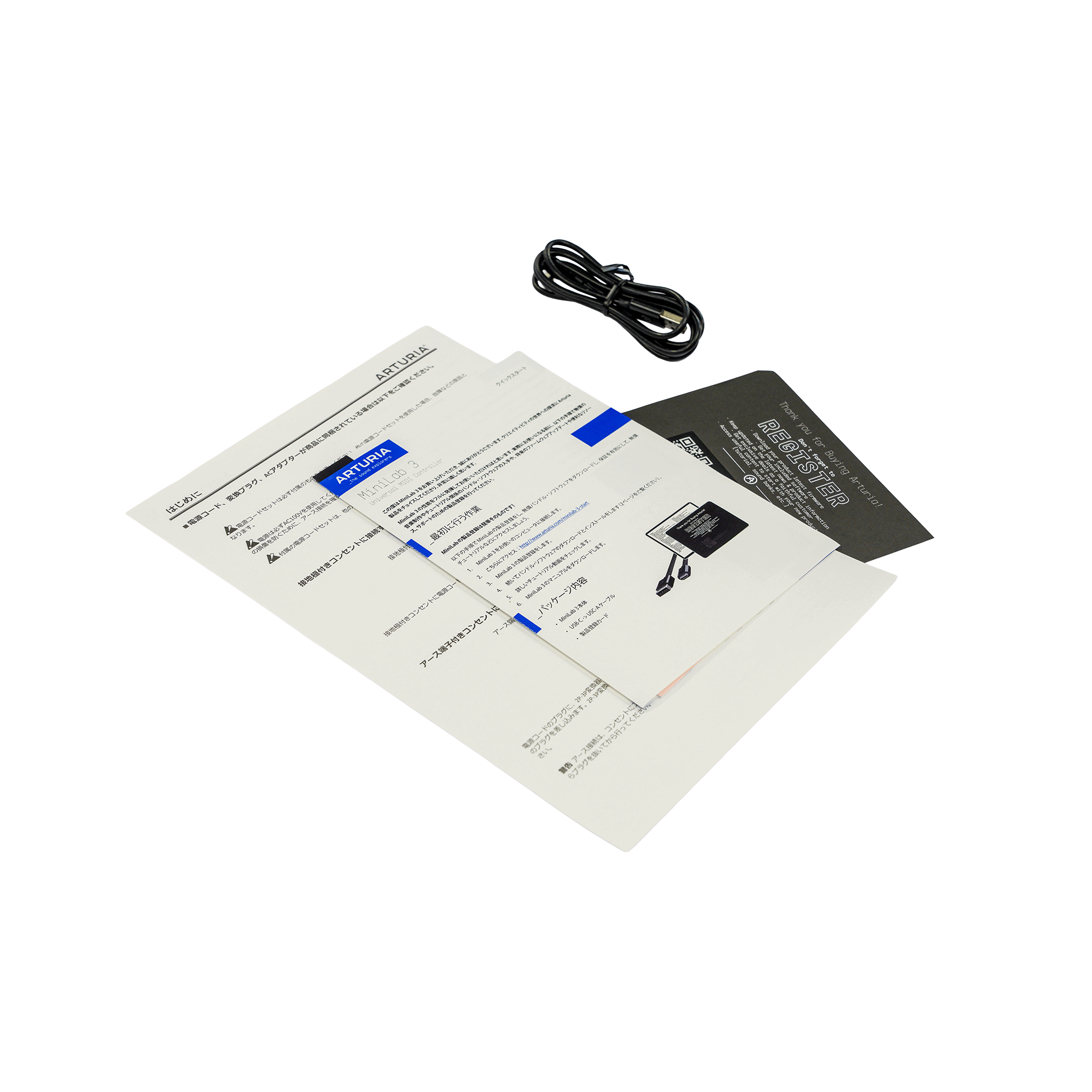 Arturia　コンパクトなオールインワンMIDIコントローラー　【MINILAB 3 BLACK】