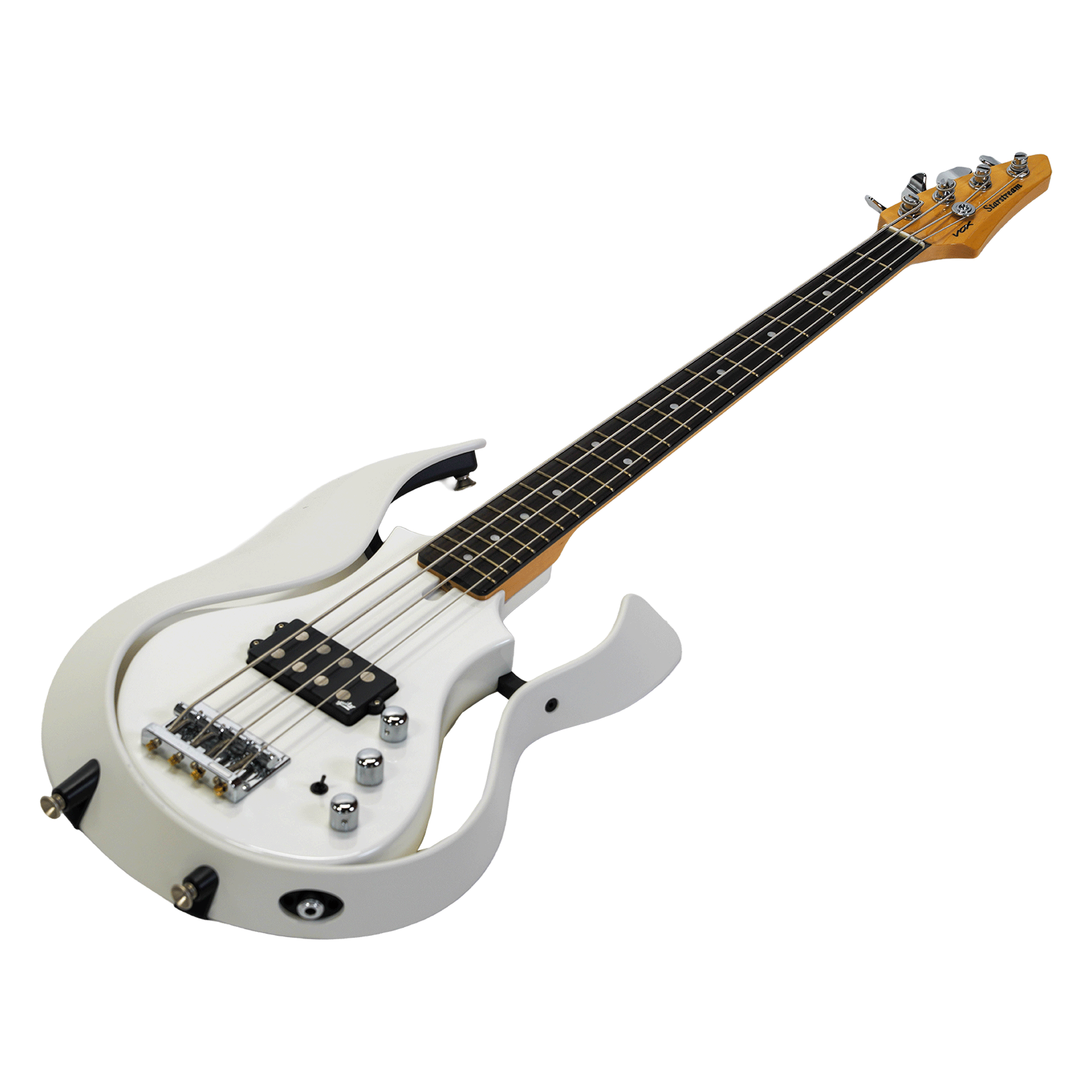 VOX aguilarのプリアンプ＆ピックアップ、ゴトー製のペグ＆ブリッジを搭載！【VSBA-A1H-WHPW 】