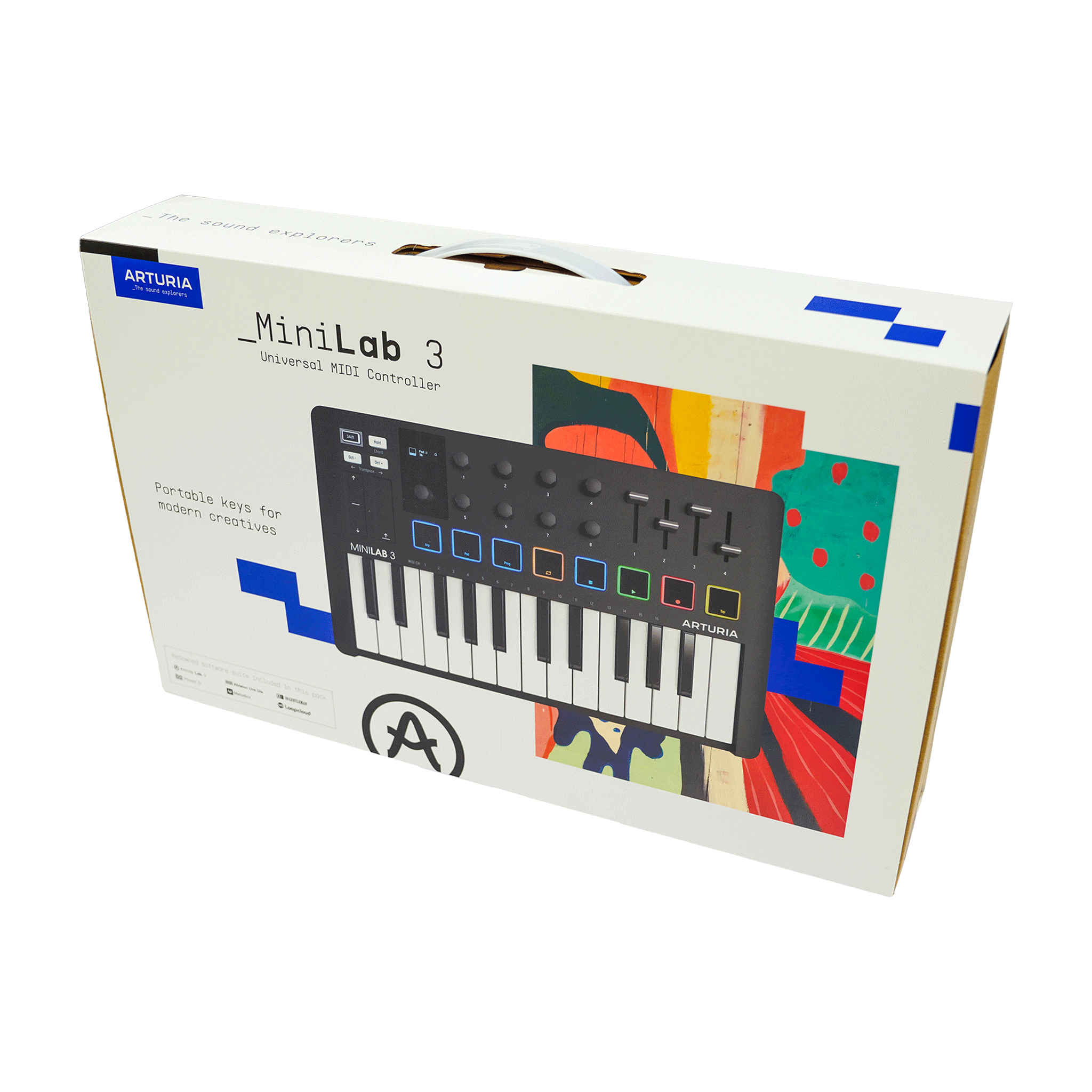 ARTURIA コンパクトなオールインワンMIDIコントローラー　【MINILAB 3 BLACK】