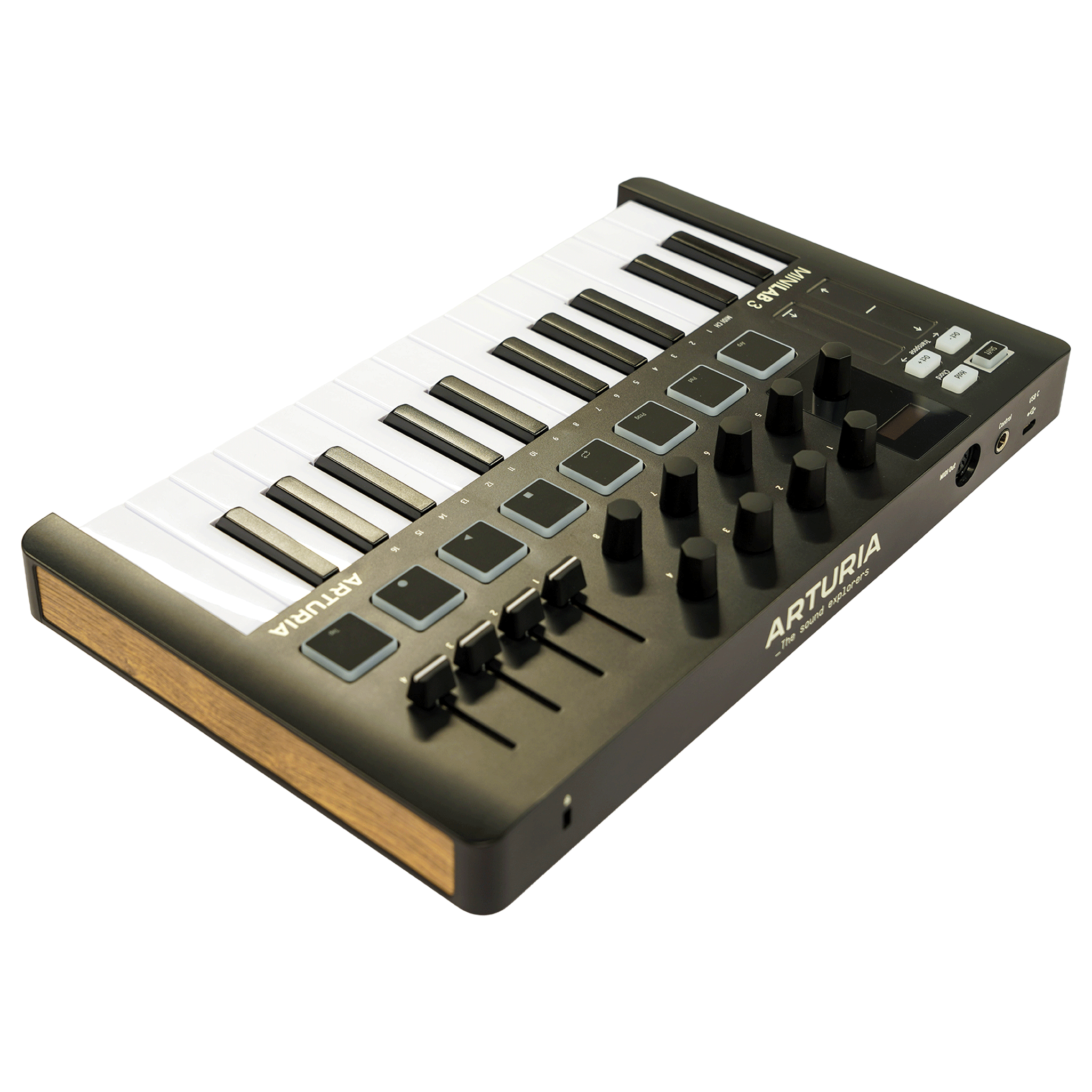 ARTURIA コンパクトなオールインワンMIDIコントローラー　【MINILAB 3 BLACK】