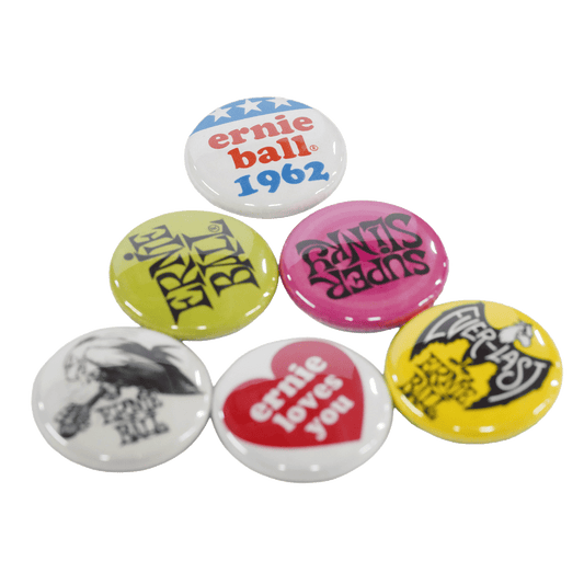 ERNIEBALL   おしゃれなピンバッジ！【ASSORT BUTTON 6 PACK】