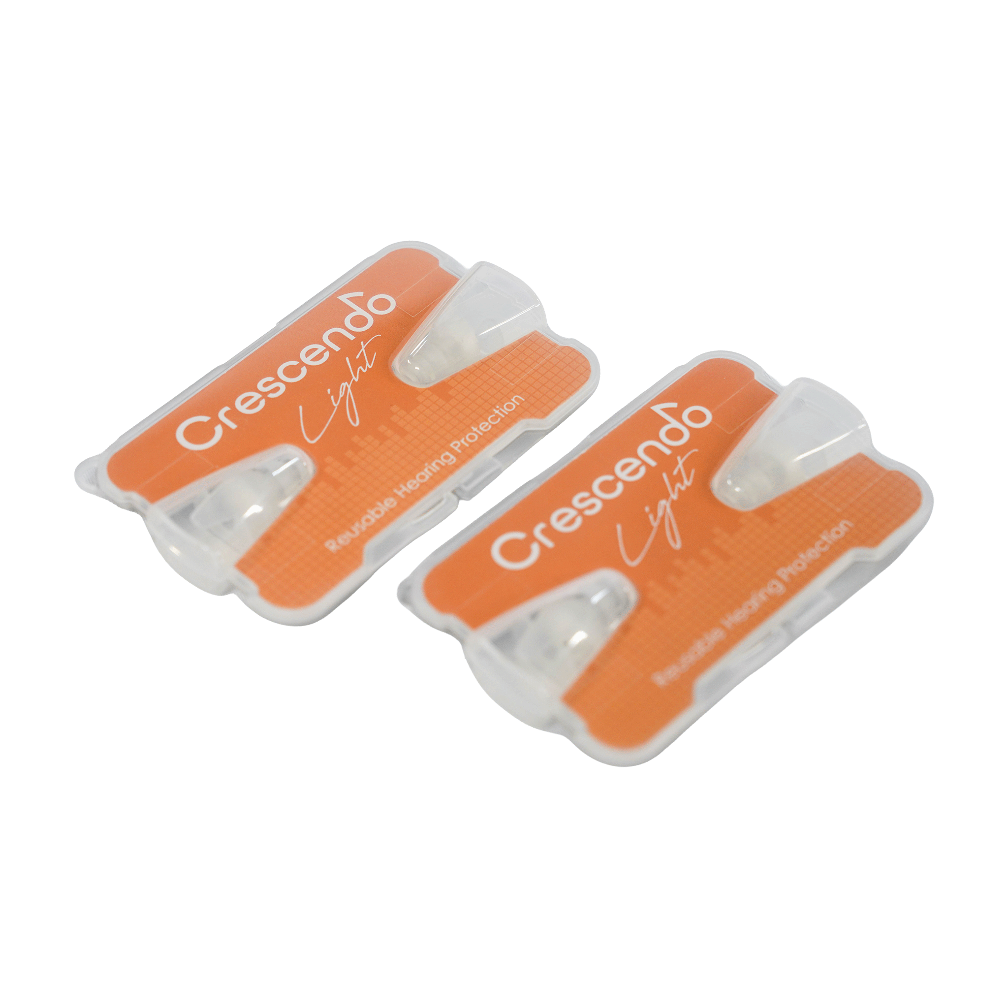 CRESCENDO 野外フェス、ライブを快適に！貴方の耳を守る【CRESCENDO LIGHT ORANGE＊2個セット】