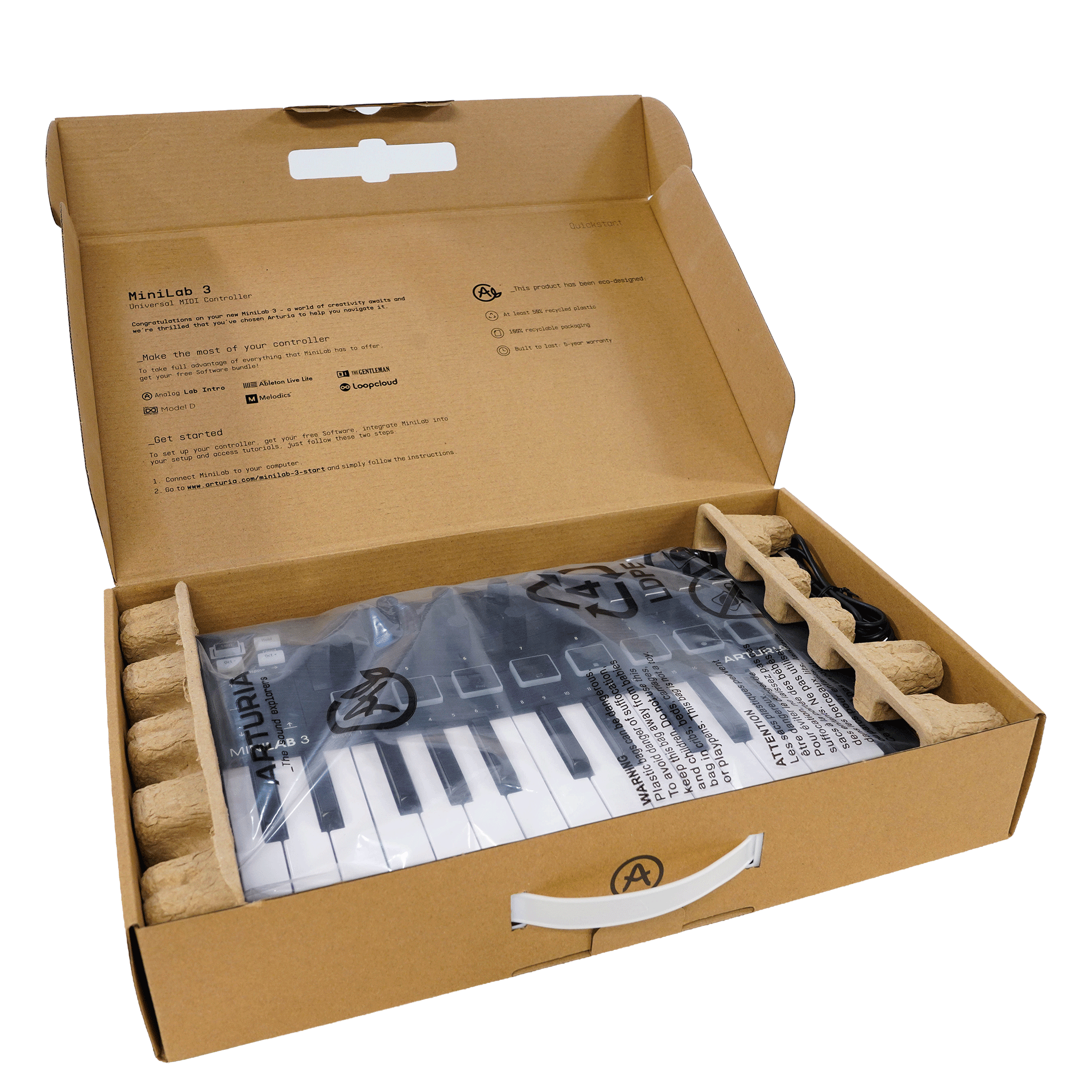 ARTURIA オールインワンMIDIコントローラー　【MINILAB 3 BLACK】