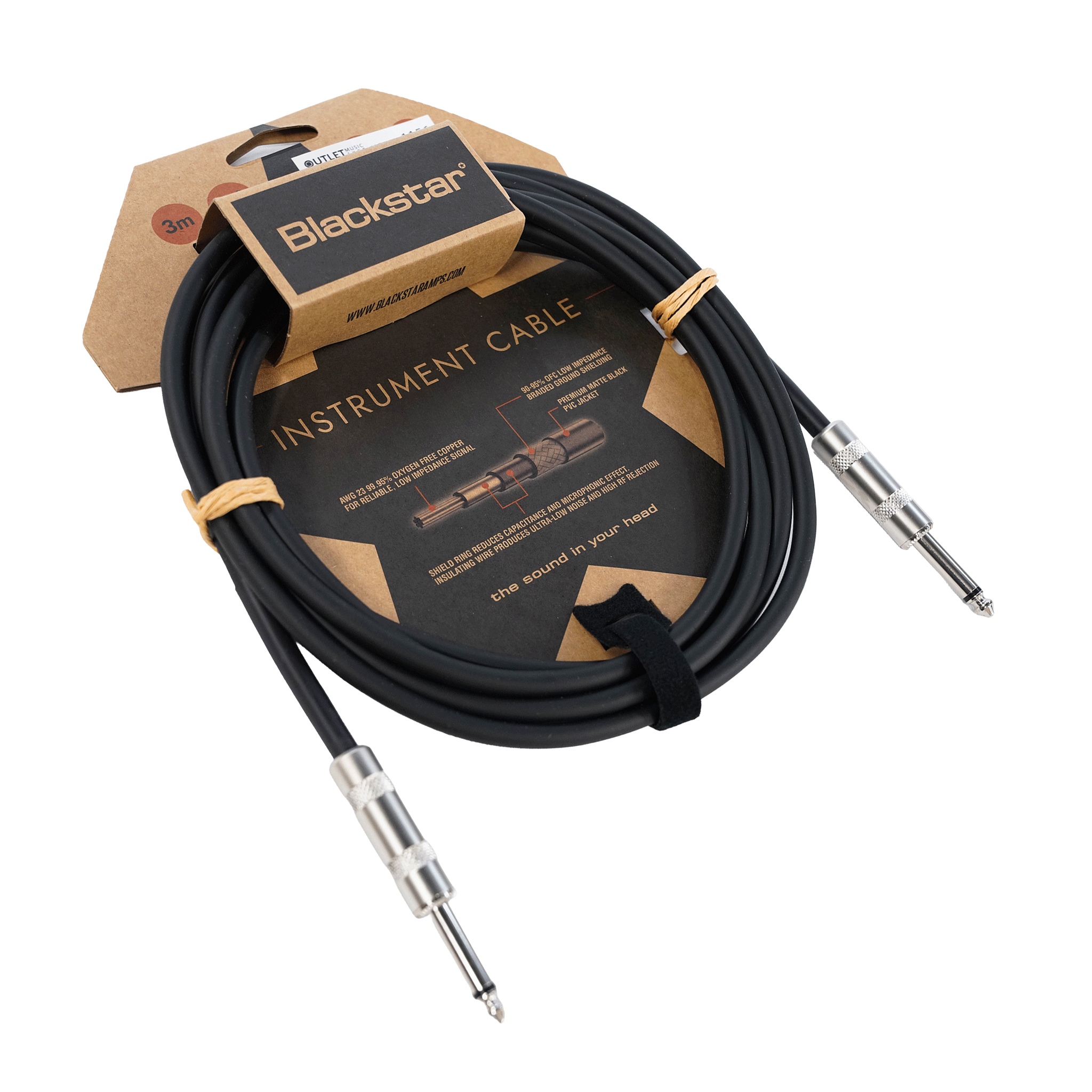 Blackstar ギター・ベース用高品質ギター・シールド・3ｍ【STANDARD CABLE 3MSTR/STR】