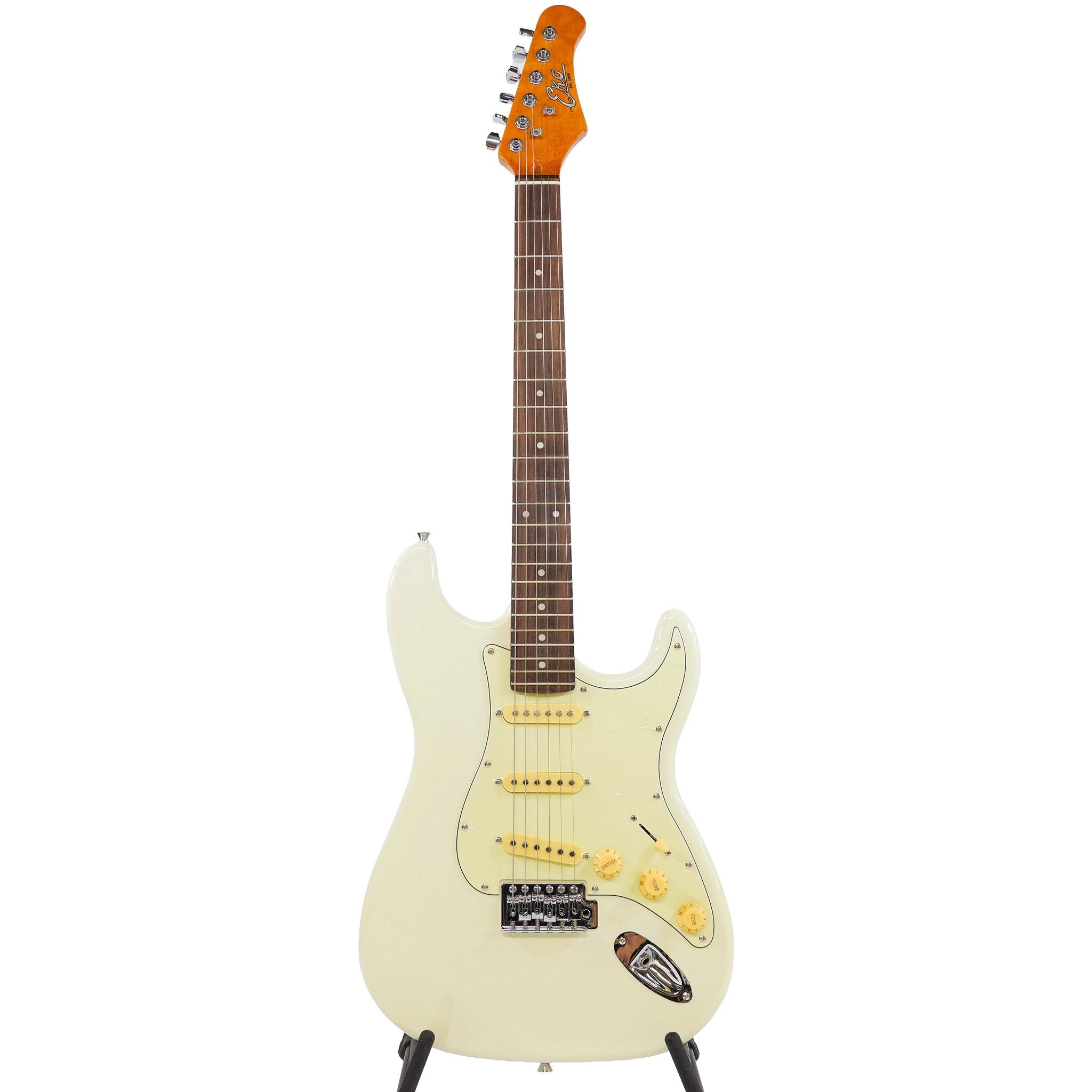 EKO アーティストが試奏したシンプル＆風格漂う・スリーシングルP.U【EKO ST 300 Olympic White】