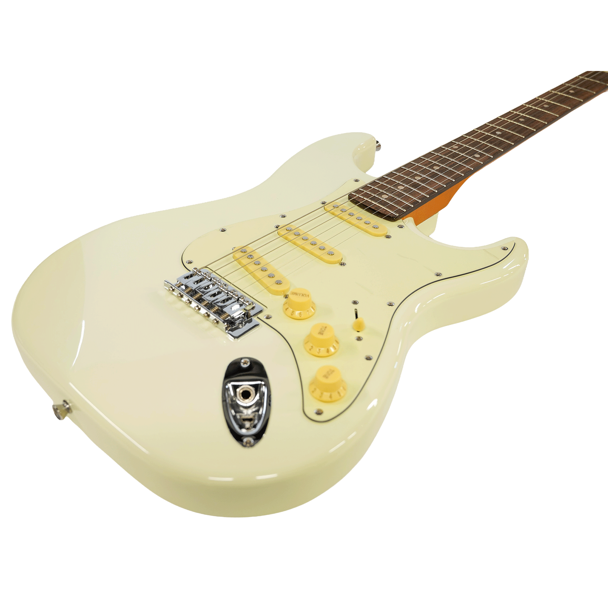 EKO アーティストが試奏したシンプル＆風格漂う・スリーシングルP.U【EKO ST 300 Olympic White】
