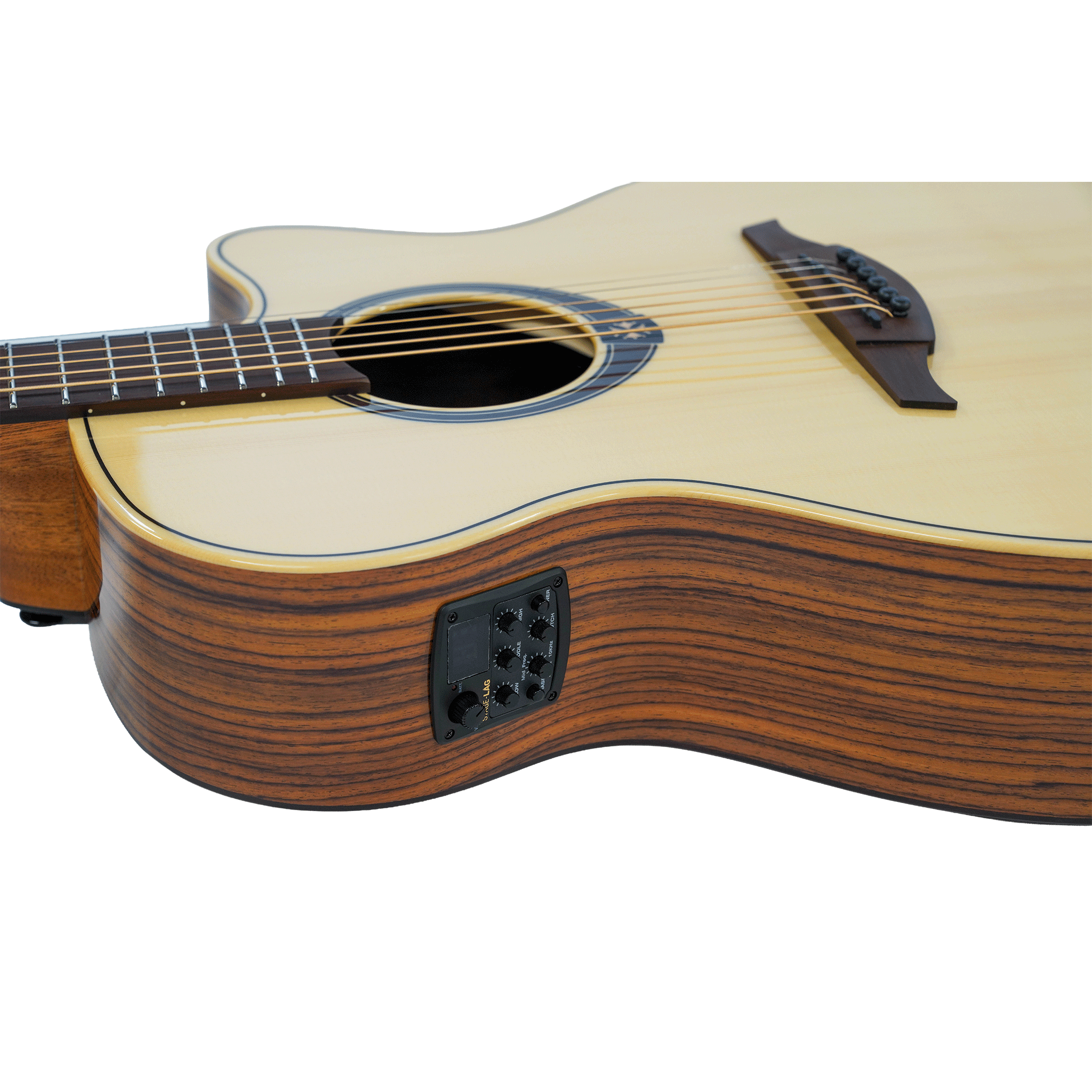 LAG エレアコ、ピックアップ搭載のアコースティックギター【T218ACE AUDITORIUM CTW EL】