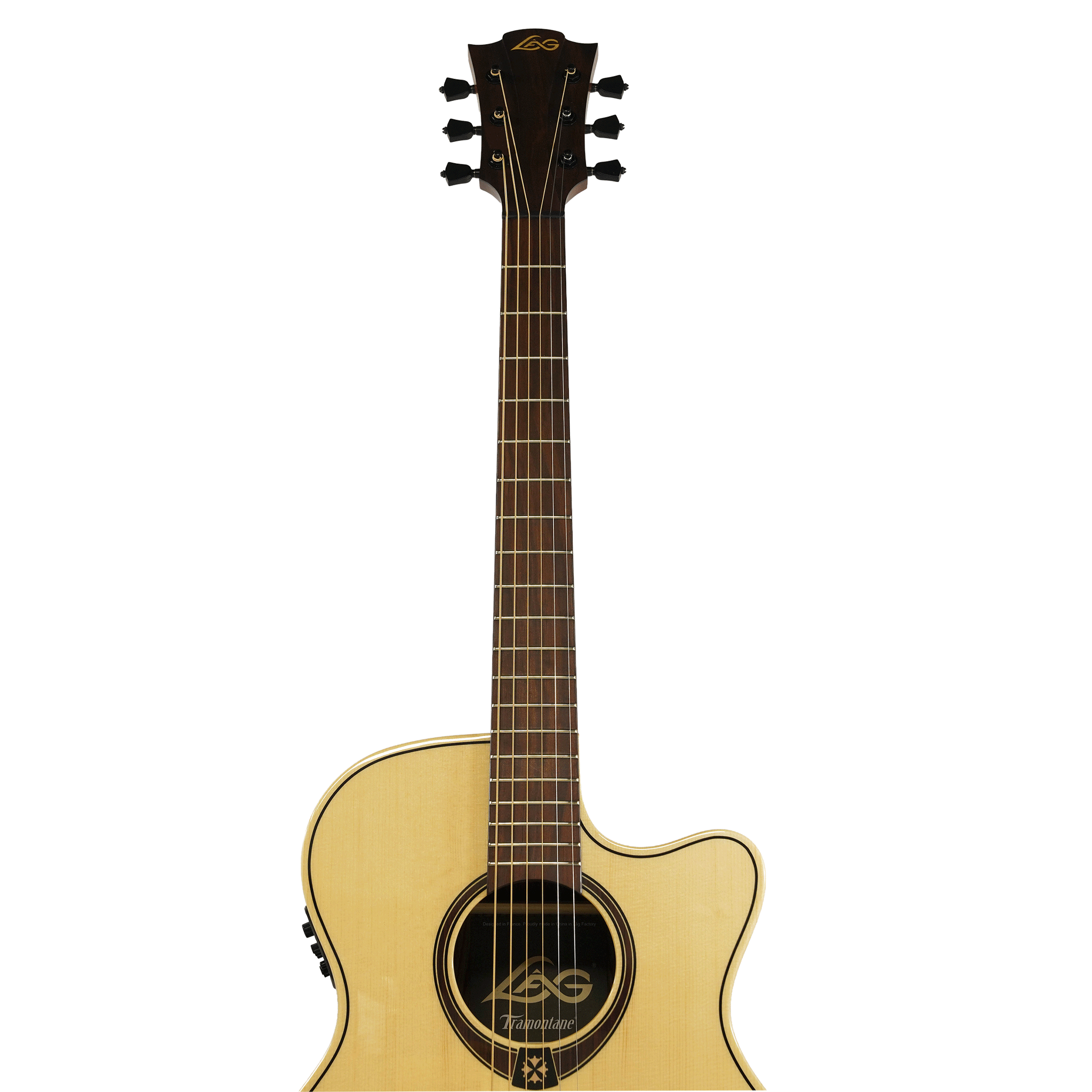 LAG エレアコ、ピックアップ搭載のアコースティックギター【T218ACE AUDITORIUM CTW EL】