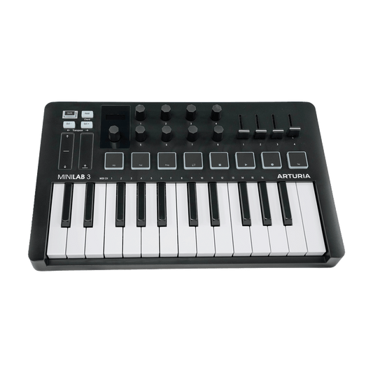 ARTURIA ソフトも充実！DTMに最適！オールインワンMIDIコントローラー【MINILAB 3 BLACK】