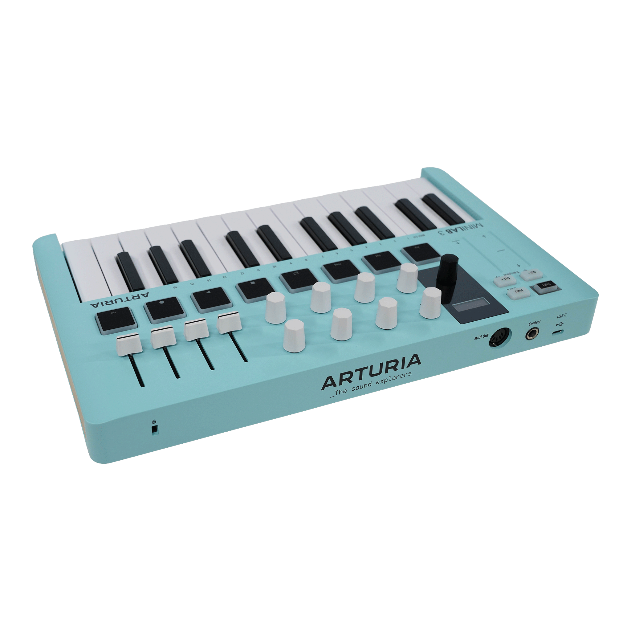 ARTURIA ソフトも充実！DTMに最適！オールインワンMIDIコントローラー【MINILAB 3 AQUAMARINE】