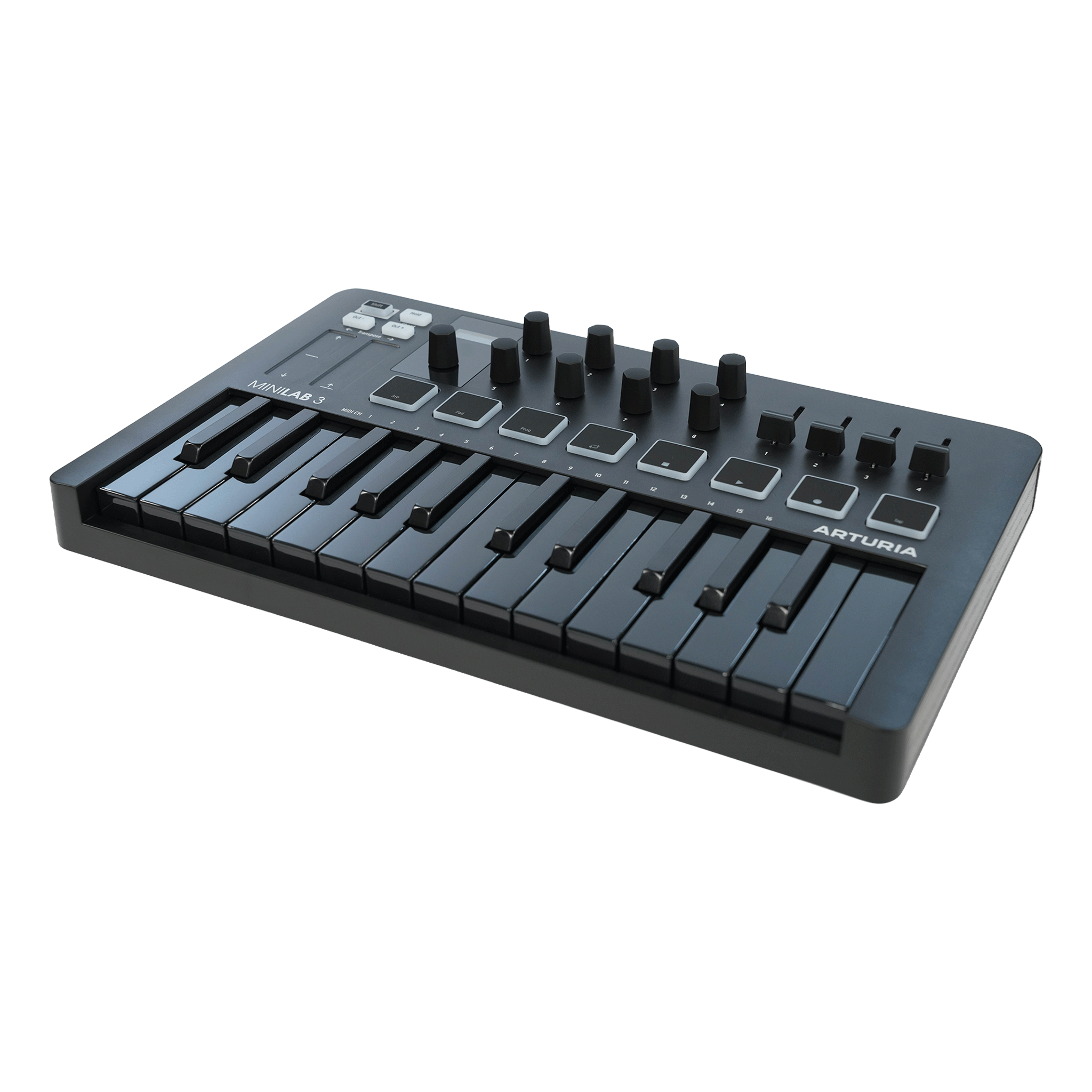 ARTURIA ソフトも充実！DTMに最適！オールインワンMIDIコントローラー【MINILAB 3 DEEP BLACK】