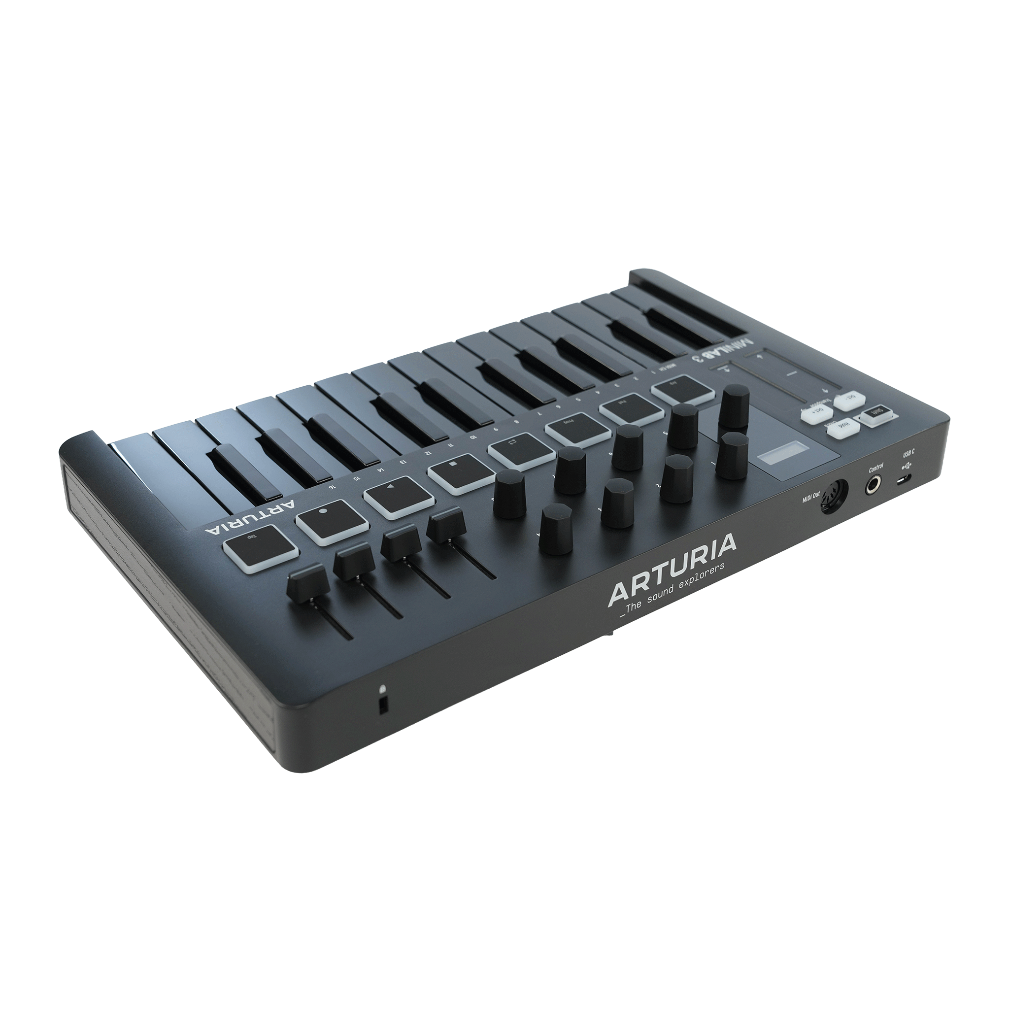 ARTURIA ソフトも充実！DTMに最適！オールインワンMIDIコントローラー【MINILAB 3 DEEP BLACK】