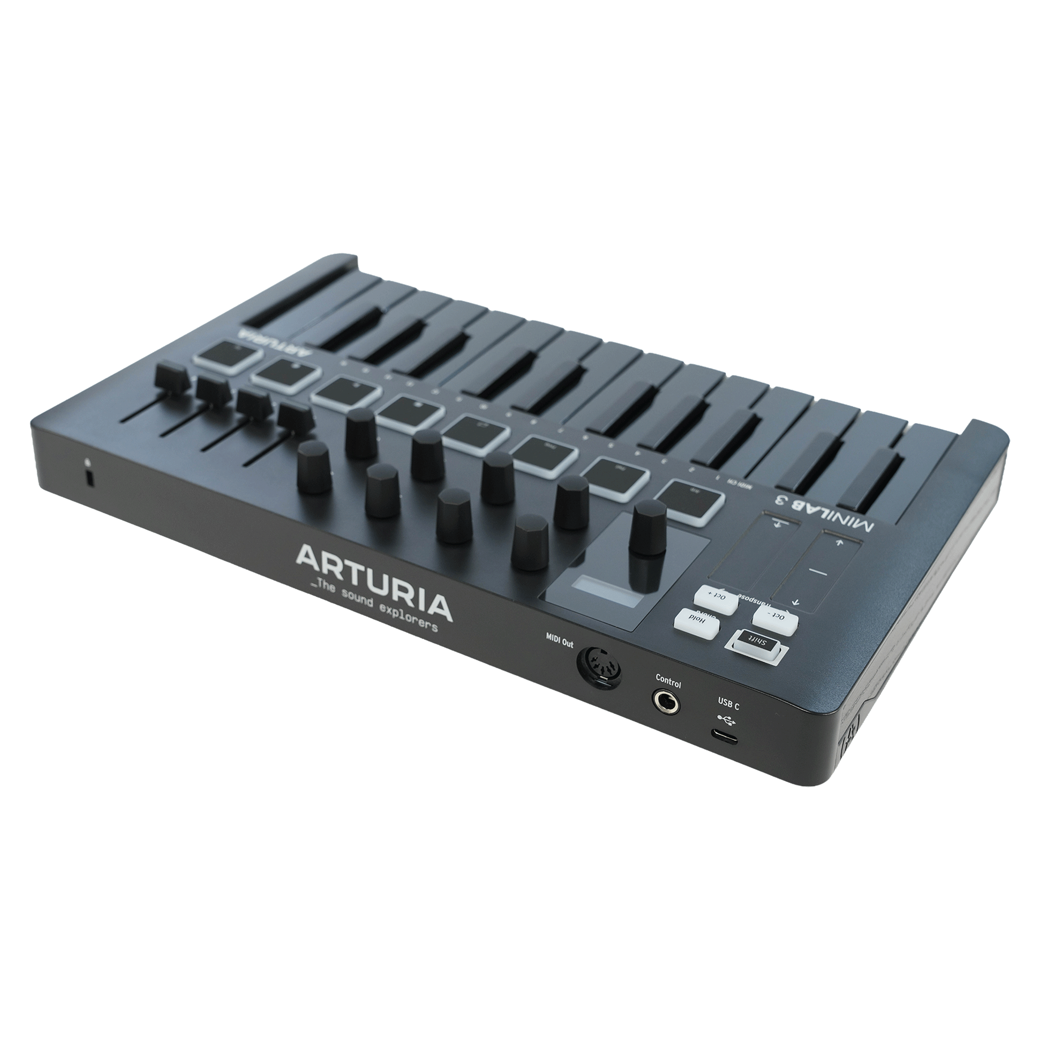 ARTURIA ソフトも充実！DTMに最適！オールインワンMIDIコントローラー【MINILAB 3 DEEP BLACK】