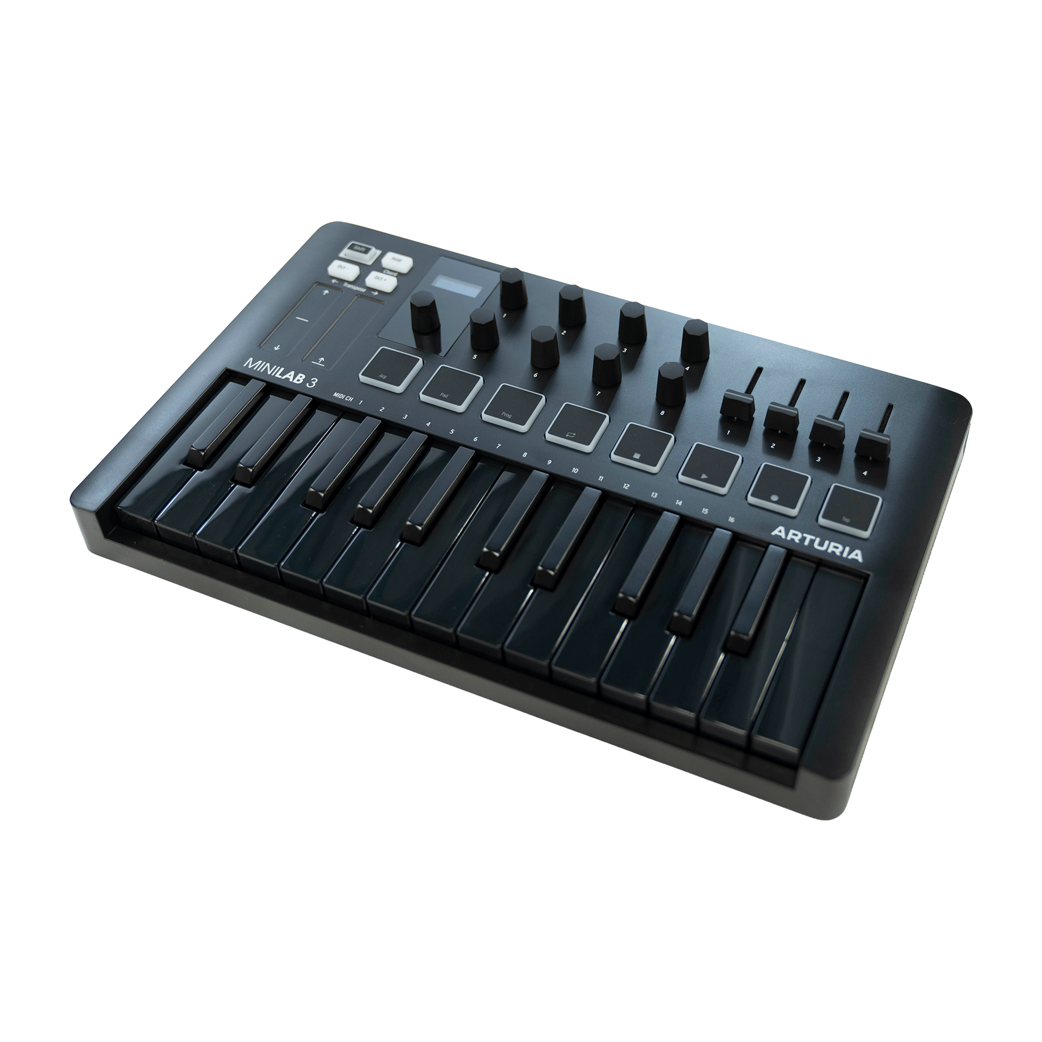 ARTURIA ソフトも充実！DTMに最適！オールインワンMIDIコントローラー【MINILAB 3 DEEP BLACK】 (コピー)