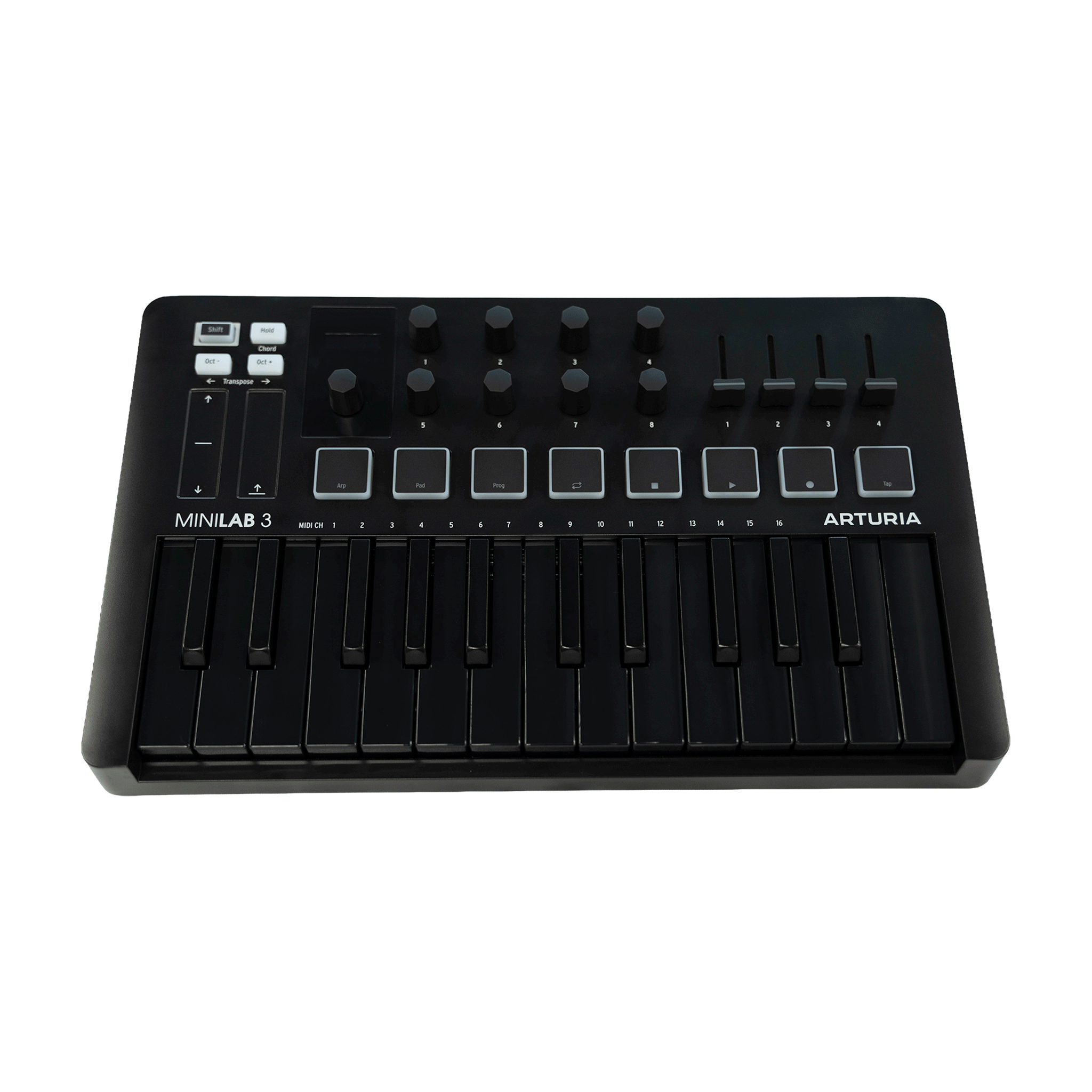 ARTURIA ソフトも充実！DTMに最適！オールインワンMIDIコントローラー【MINILAB 3 DEEP BLACK】 (コピー)