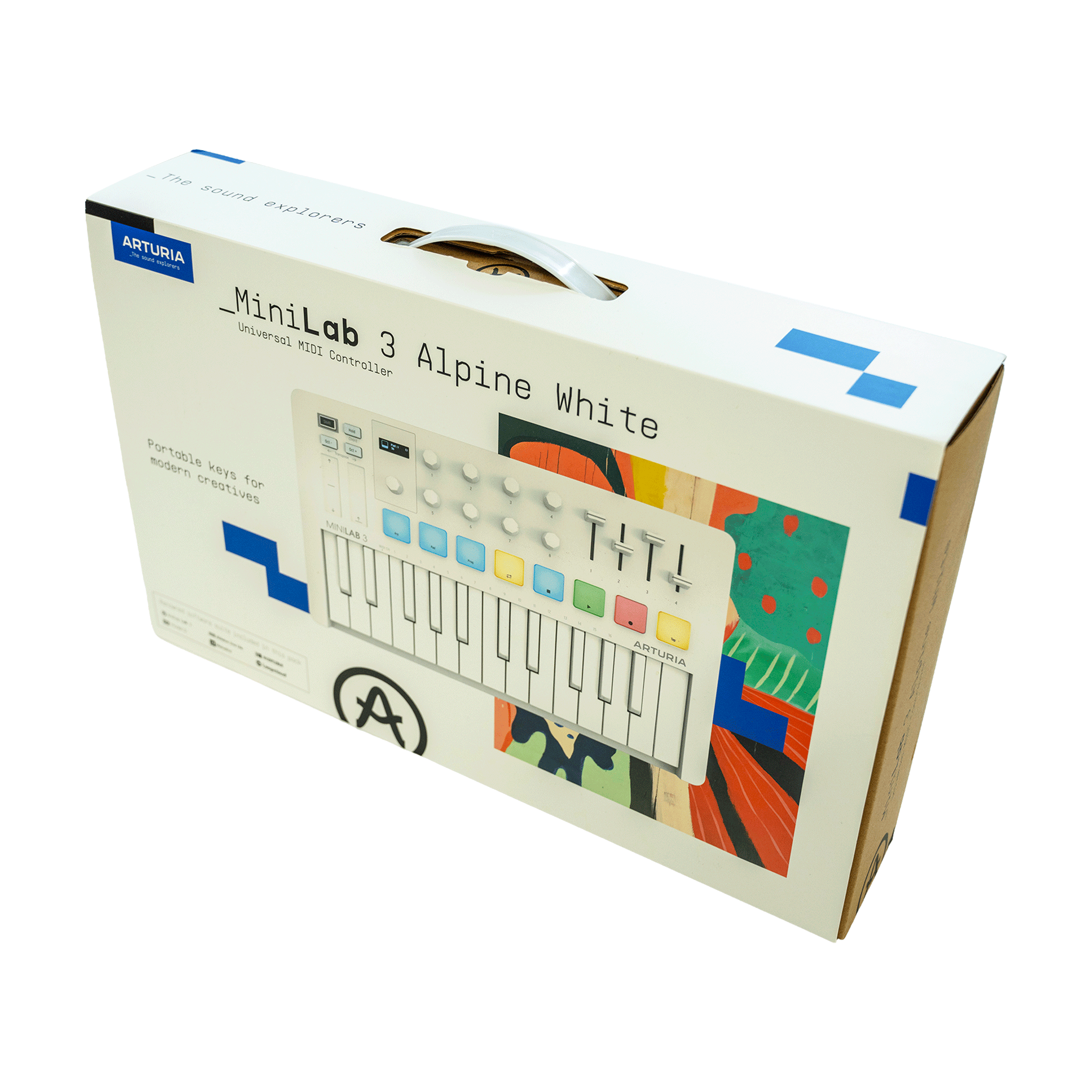 ARTURIA ソフトも充実！DTMに最適！オールインワンMIDIコントローラー【MINILAB 3 ALPINE WHITE】