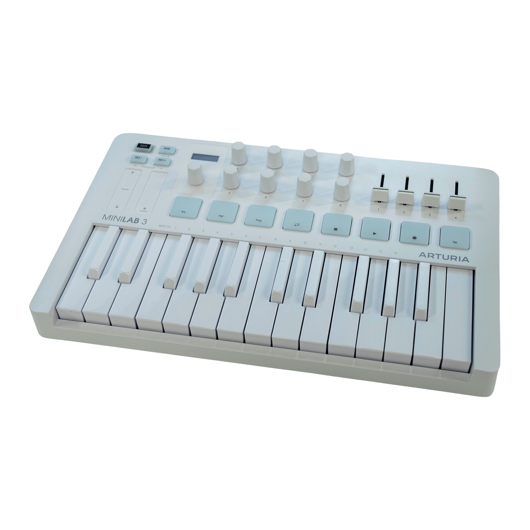 ARTURIA ソフトも充実！DTMに最適！オールインワンMIDIコントローラー【MINILAB 3 ALPINE WHITE】