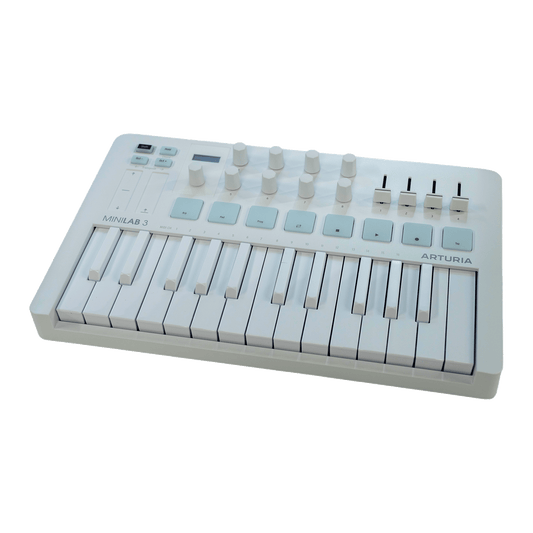 ARTURIA ソフトも充実！DTMに最適！オールインワンMIDIコントローラー【MINILAB 3 ALPINE WHITE】