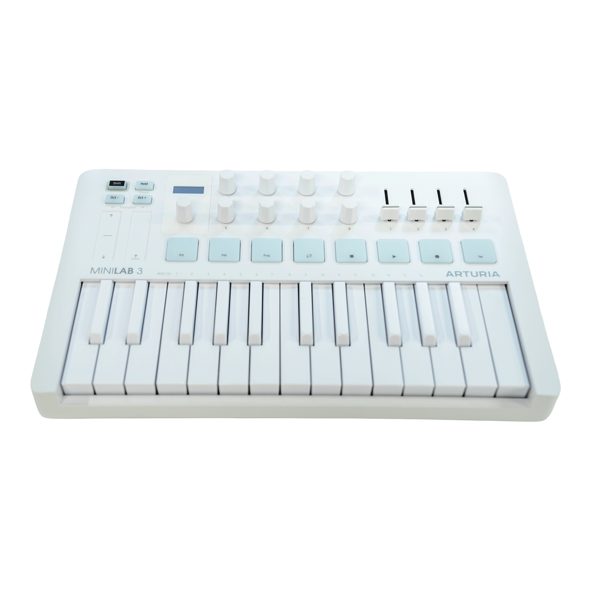 ARTURIA ソフトも充実！DTMに最適！オールインワンMIDIコントローラー【MINILAB 3 ALPINE WHITE】