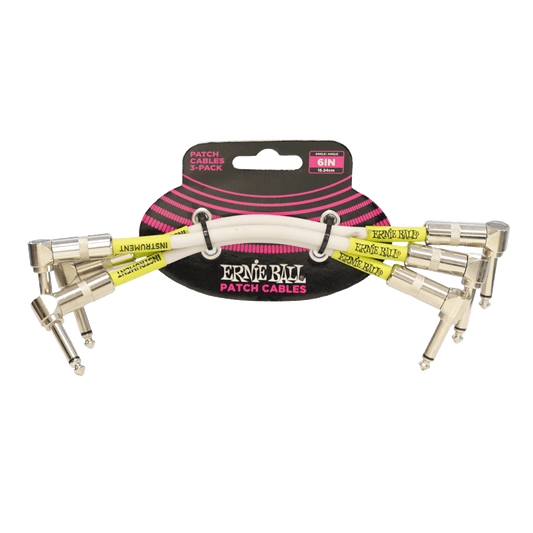 ErnieBall パッチケーブル３本セット【EB 6051 PATCH 3P LL WH 6IN】 - OUTLET MUSIC SHOP｜コルグ公式アウトレットオンライン