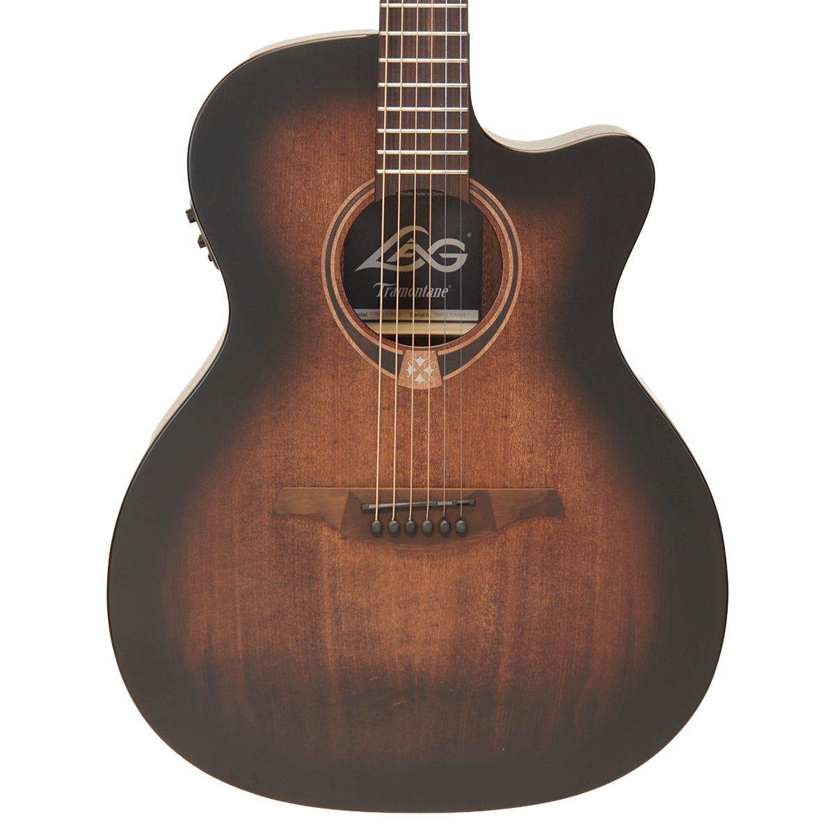 LAG Guitars チューナー付エレアコ仕様！トップ単板のカッタウェイ・モデル！【T70ACE-B&B】