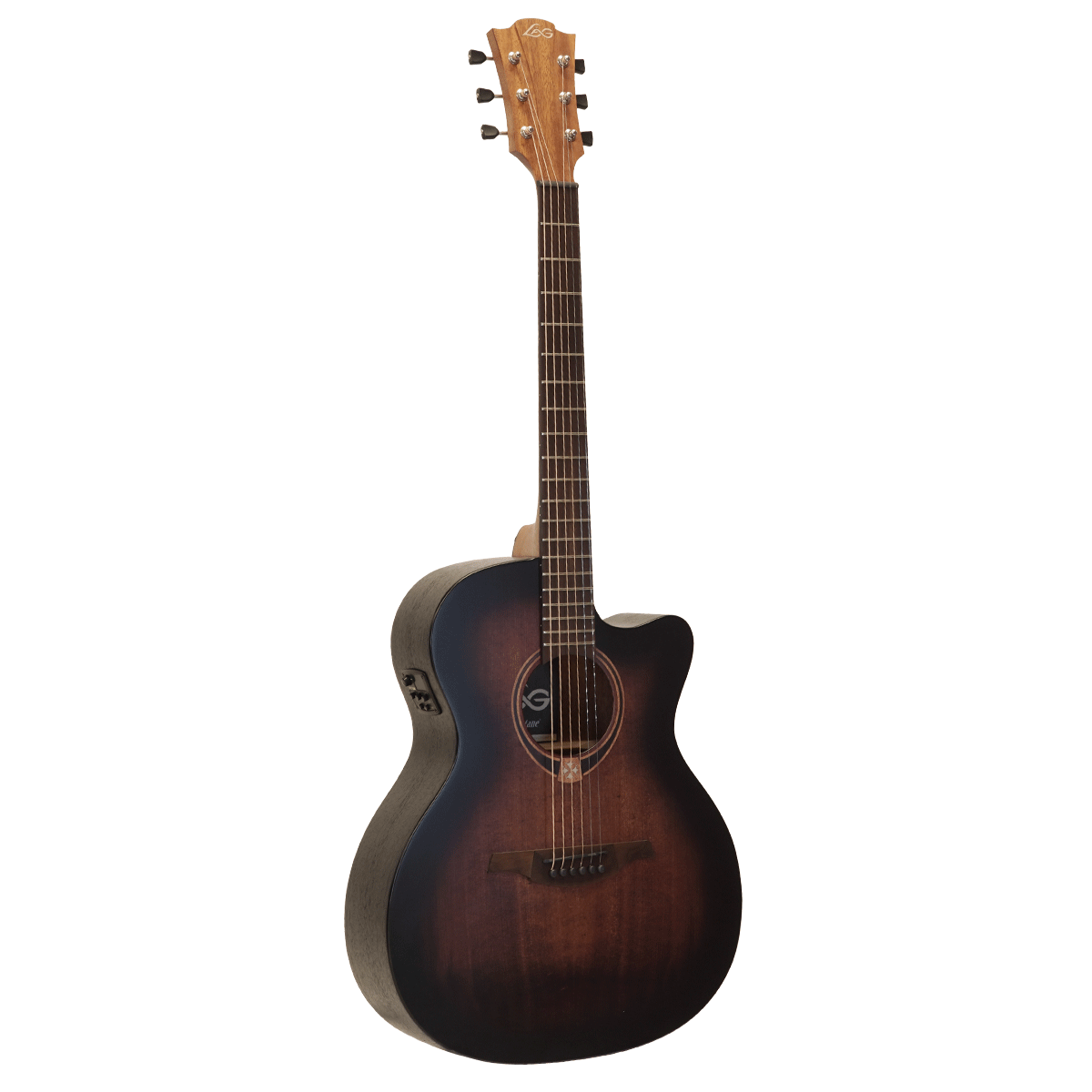 LAG Guitars チューナー付エレアコ仕様！トップ単板のカッタウェイ・モデル！【T70ACE-B&B】