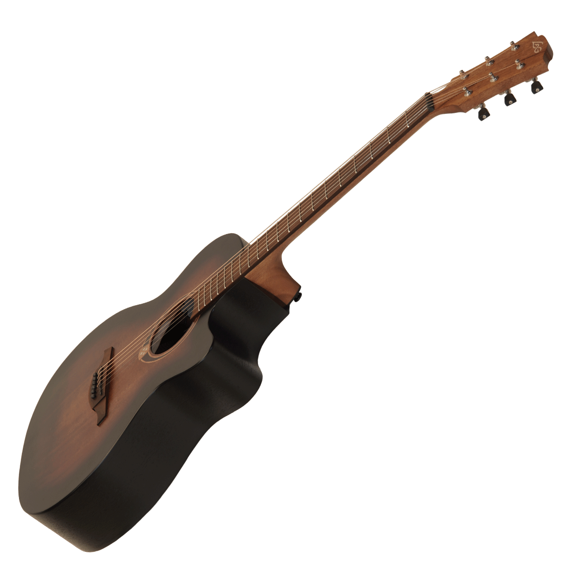 LAG Guitars チューナー付エレアコ仕様！トップ単板のカッタウェイ・モデル！【T70ACE-B&B】