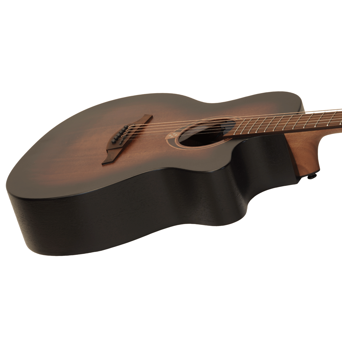 LAG Guitars チューナー付エレアコ仕様！トップ単板のカッタウェイ・モデル！【T70ACE-B&B】