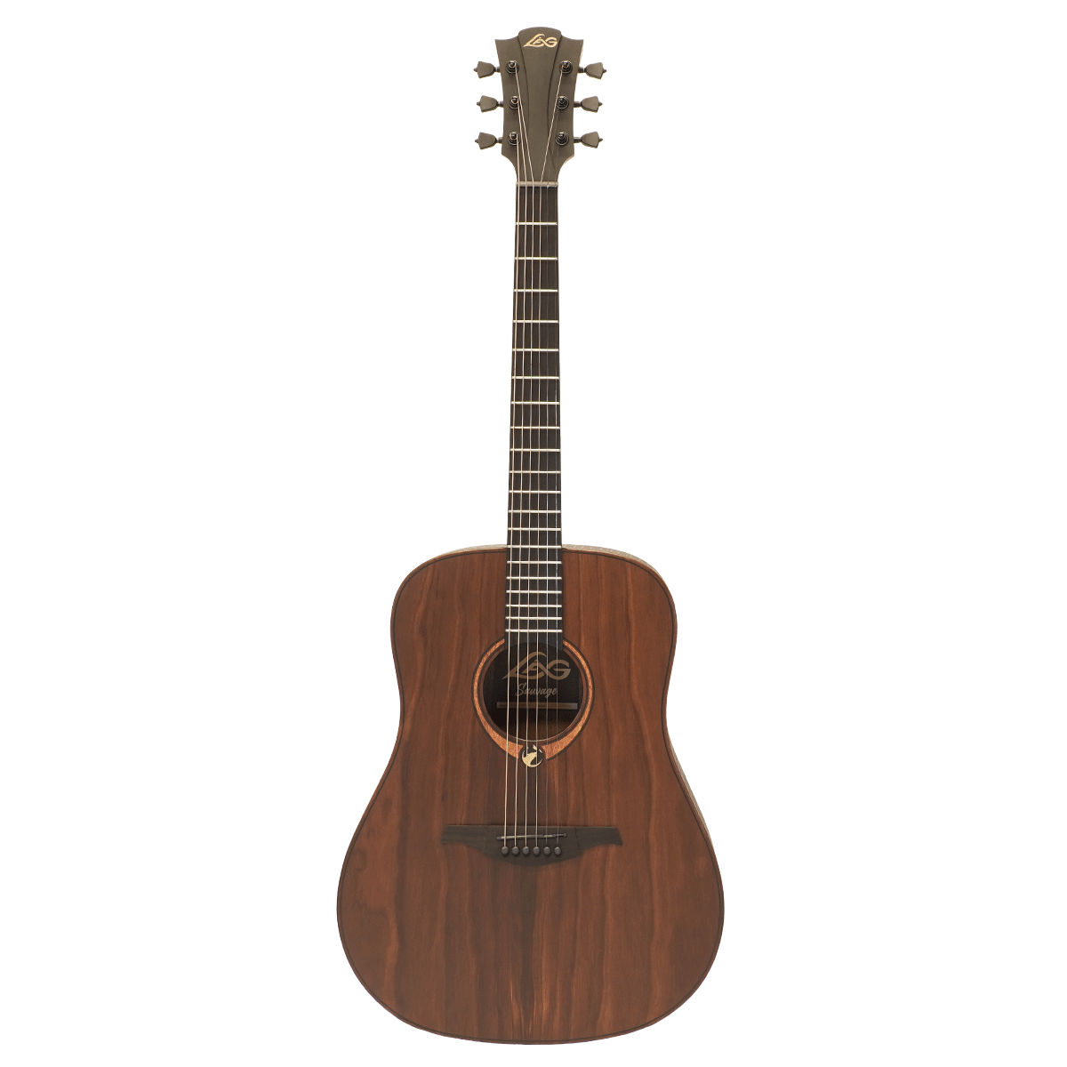 LAG Guitars 環境配慮の革新素材＆ワイルドなラフソーン仕上げ！ドレッドノート・モデル！【SAUVAGE-D】