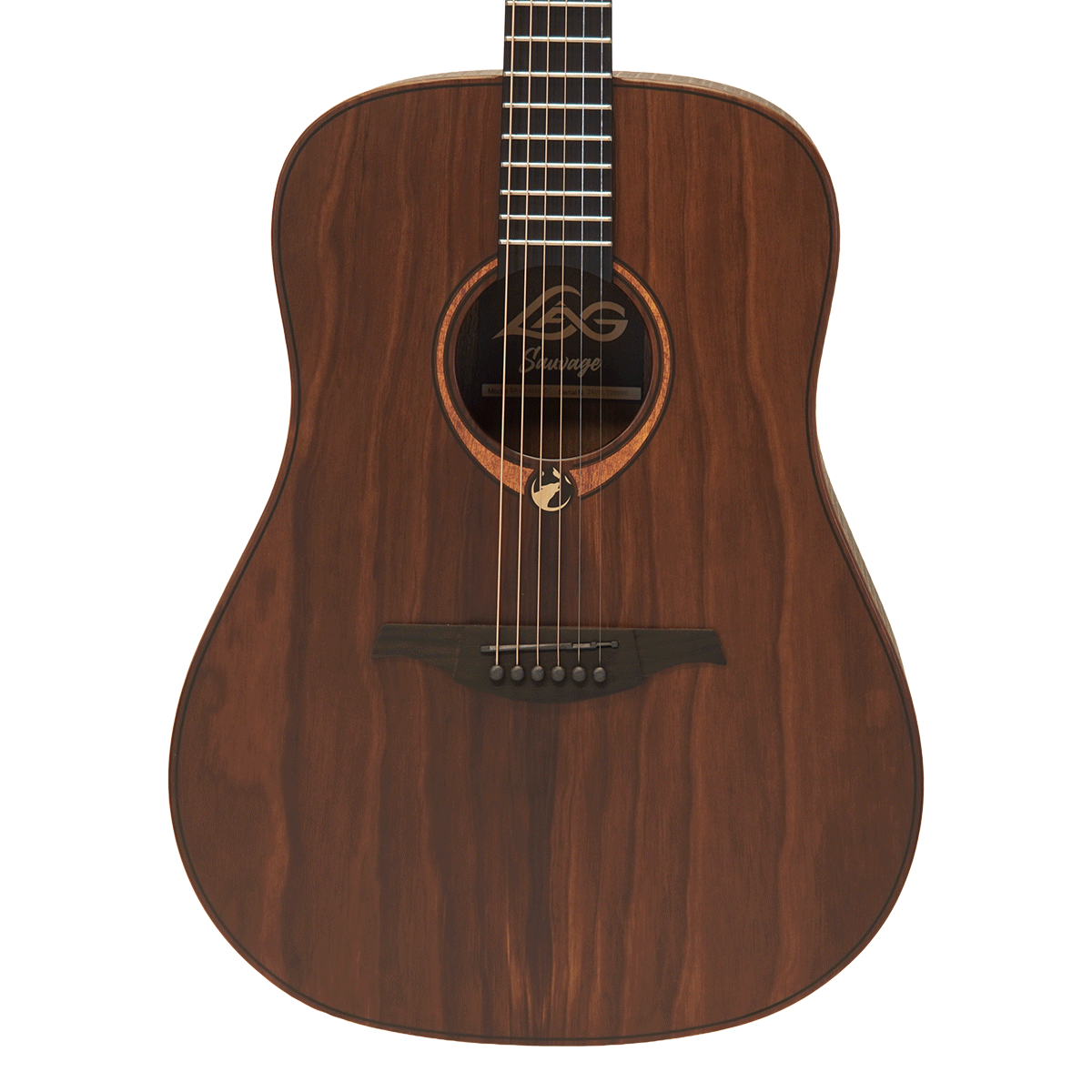 LAG Guitars 環境配慮の革新素材＆ワイルドなラフソーン仕上げ！ドレッドノート・モデル！【SAUVAGE-D】