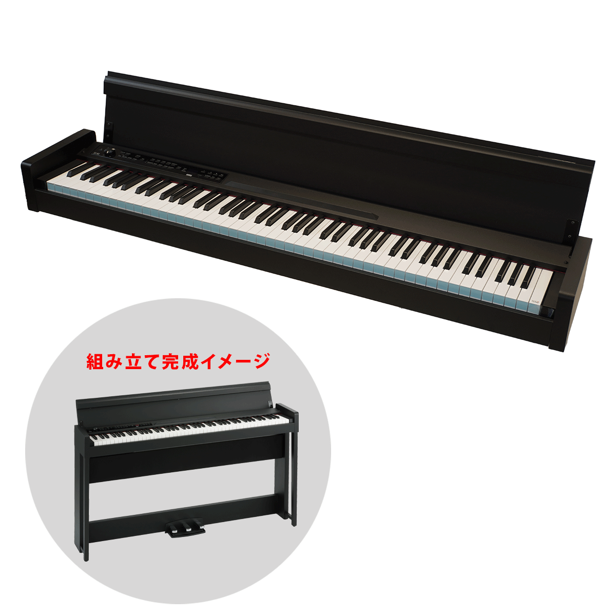 コルグ　スリムボディでスタイリッシュな電子ピアノ【C1 Air BK（ブラック）】