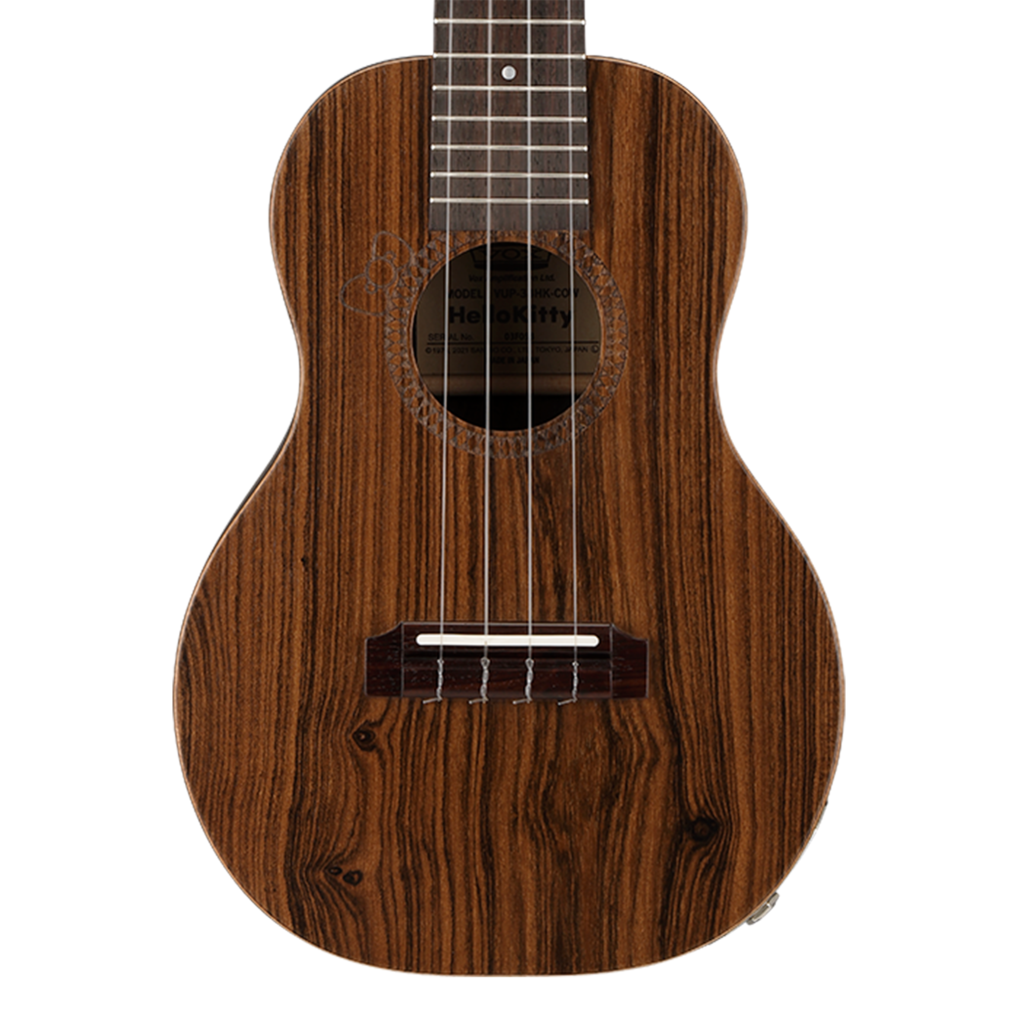 ＃押し弾き タイアップ製品　＊日本製の本格派ウクレレ【VOX VUP-33HK-COW】